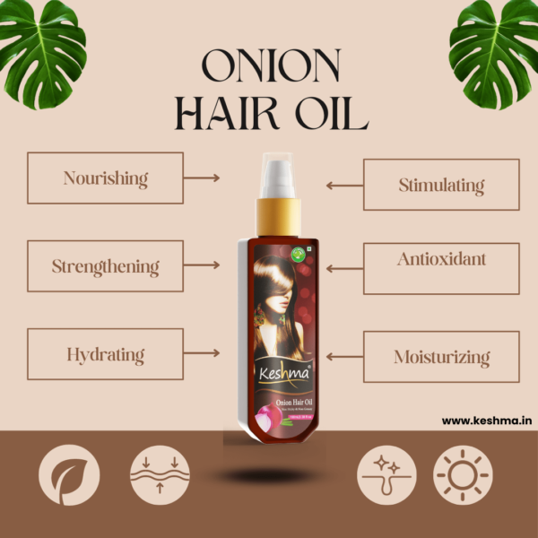 KESHMA ONION HAIR OIL 100ML - Image 3